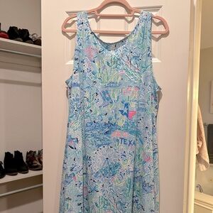 Lilly Pulitzer Kristen Swing Dress: Bayside Blue Lilly Loves Texas